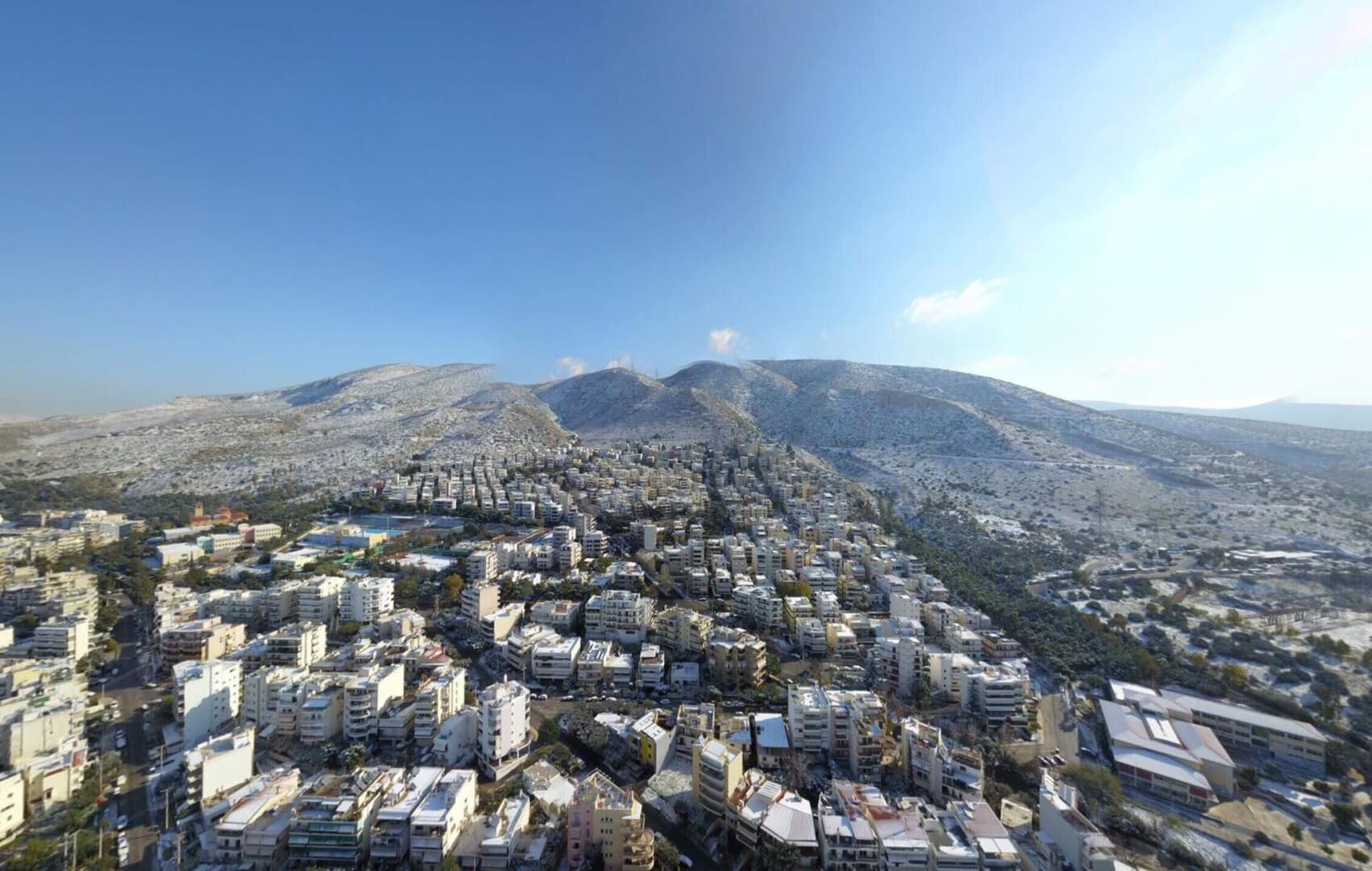 Μαγικές Εικόνες – Η Χιονισμένη Ηλιούπολη Από Την Κάμερα Ενός Drone (VIDEO)
