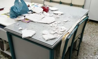 Έπεσαν Σοβάδες Στο 3ο Δημοτικό Σχολείο Ηλιούπολης (ΦΩΤΟ)