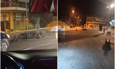 Τρομακτικό Τροχαίο Στην Ηλιούπολη – Διαλύθηκε Μοτοσυκλέτα & Τραυματίστηκε Σοβαρά Οδηγός