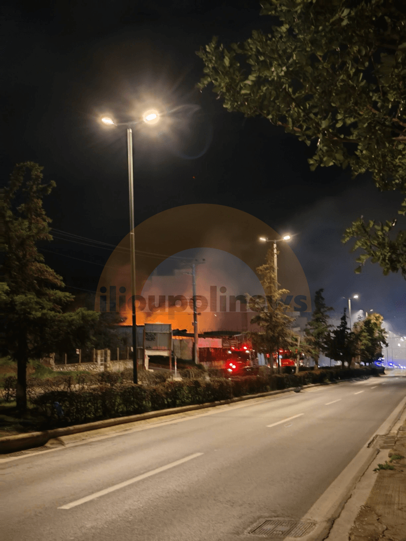 fotia ilioupoli kafsoksyla Μεγάλη Φωτιά Σε Μάντρα Με Καυσόξυλα Στα Σύνορα Ηλιούπολης-Αργυρούπολης (ΦΩΤΟ)