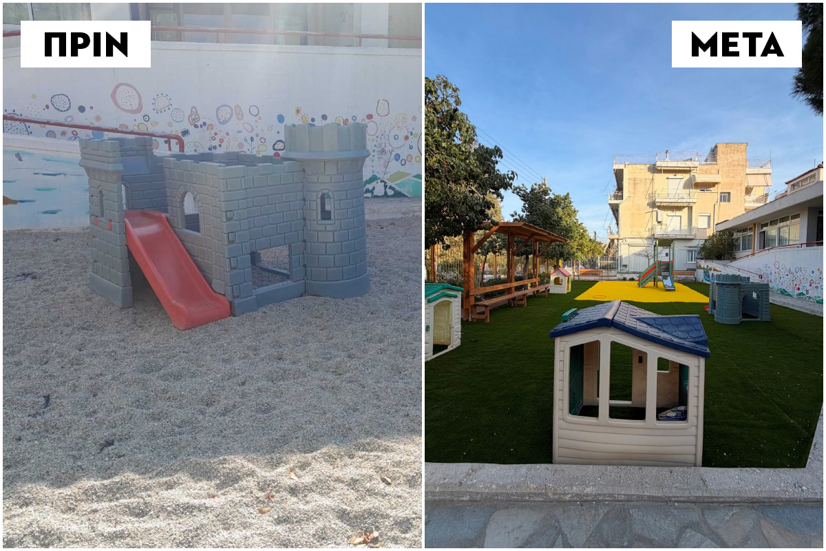 2o nipiagogeio 01 Νέο Προαύλιο Για Το 2ο Νηπιαγωγειο Ηλιούπολης Με Δωρεά Του Ιδρύματος Βασιλείου Μελά